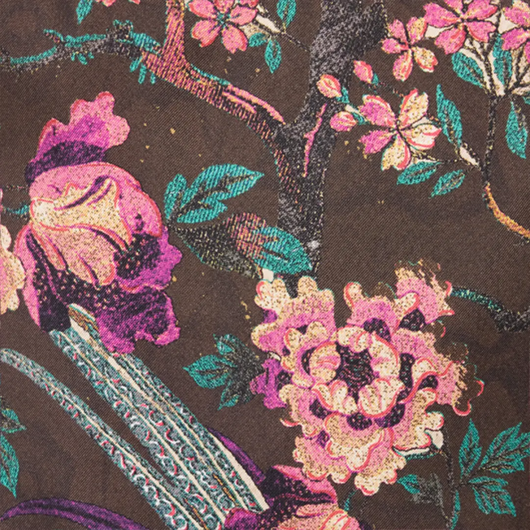 Roberto Cavalli Silk Pants With Oriental Bird Print | Thumbnail 4 Roberto Cavalli Silk Pants With Oriental Bird Print | Thumbnail 4