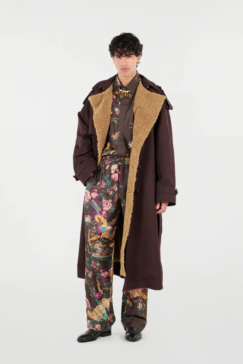 Roberto Cavalli Silk Pants With Oriental Bird Print | Thumbnail 7 Roberto Cavalli Silk Pants With Oriental Bird Print | Thumbnail 7