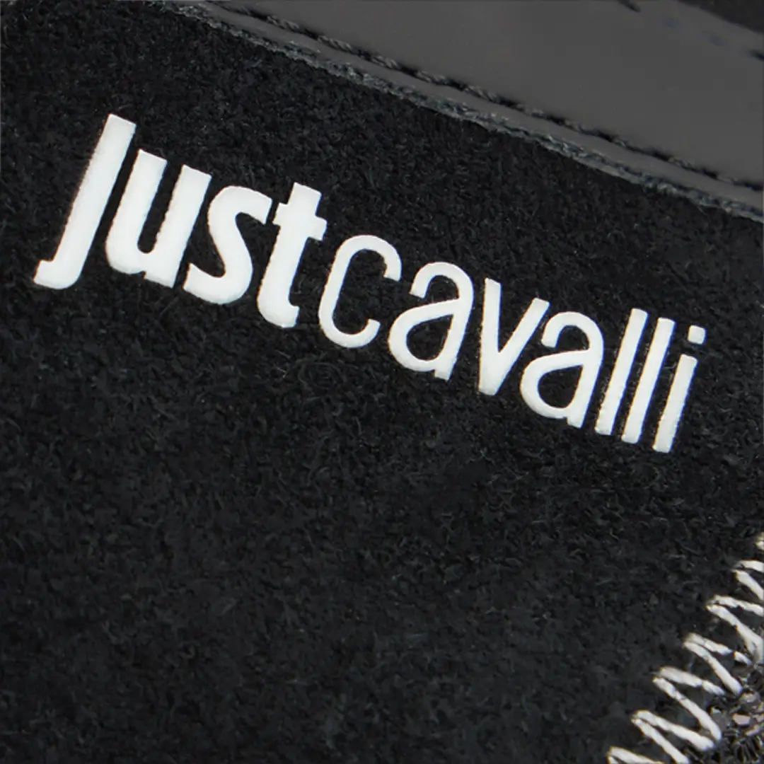 Roberto Cavalli Black Sneakers with Jaguar Skin and Glitter Insert | Thumbnail 4 Roberto Cavalli Black Sneakers with Jaguar Skin and Glitter Insert | Thumbnail 4