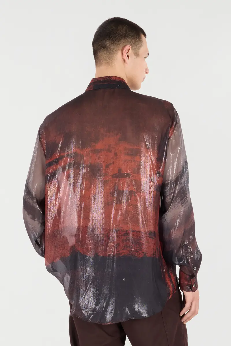 Roberto Cavalli Mottled Effect Silk-Blend Shirt | Thumbnail 3 Roberto Cavalli Mottled Effect Silk-Blend Shirt | Thumbnail 3