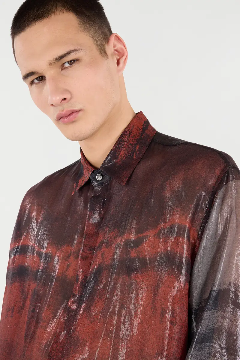 Roberto Cavalli Mottled Effect Silk-Blend Shirt | Thumbnail 5 Roberto Cavalli Mottled Effect Silk-Blend Shirt | Thumbnail 5