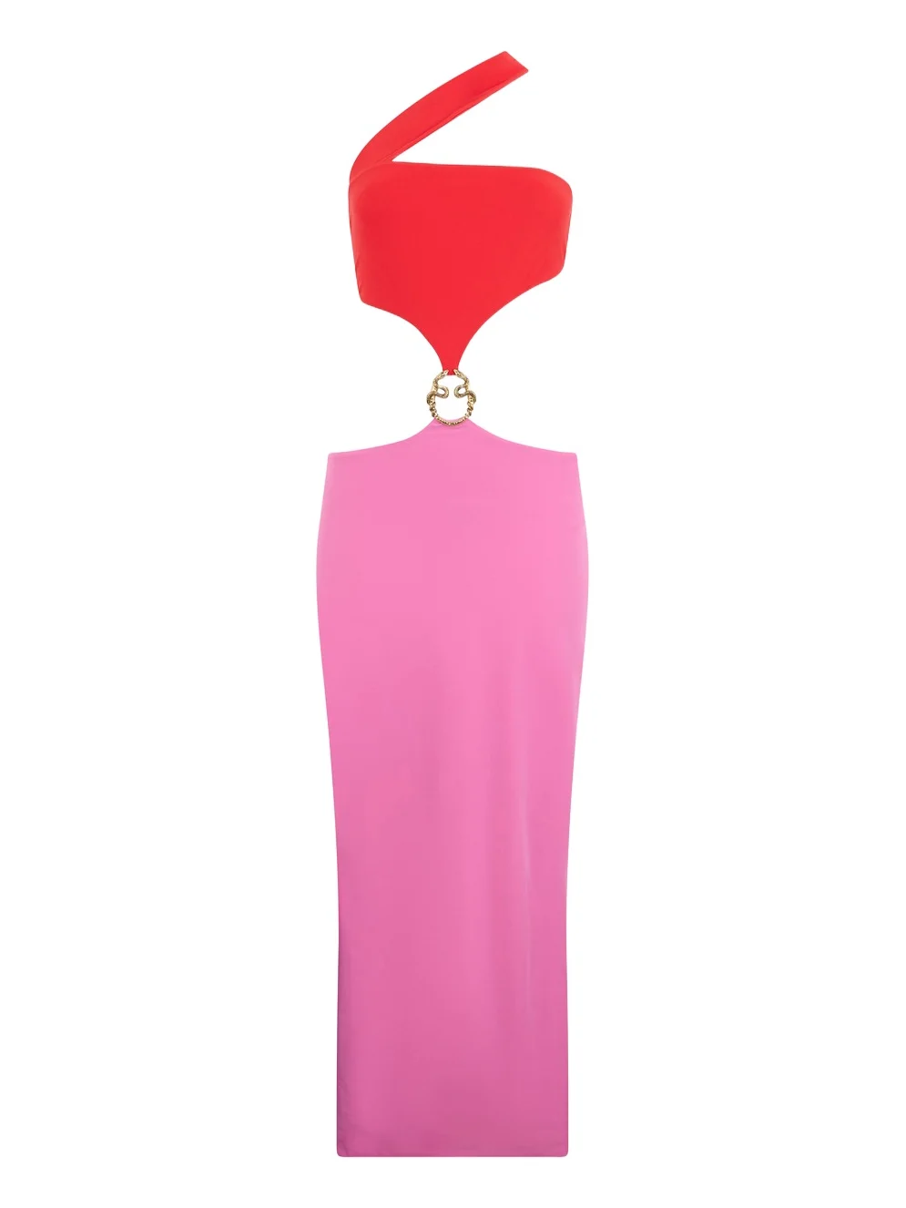 Long Asymmetric Dress with Jewel Detail