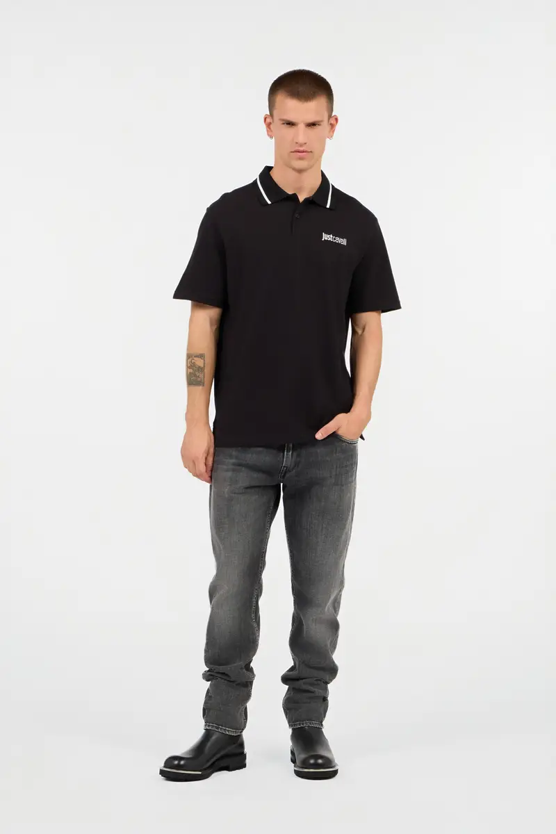 Roberto Cavalli Black Polo with Logo | Thumbnail 7 Roberto Cavalli Black Polo with Logo | Thumbnail 7