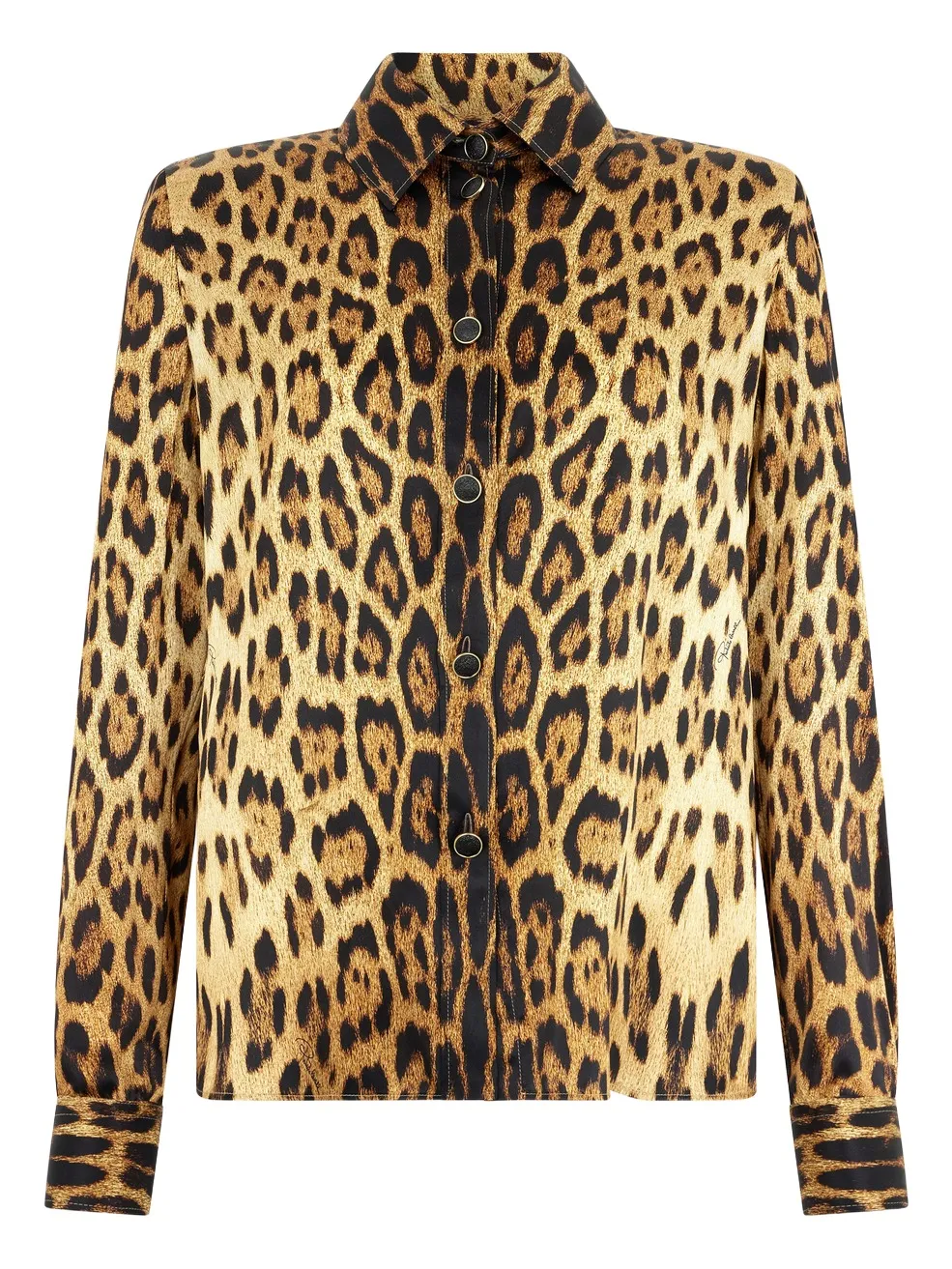 Silk Shirt With Jaguar Skin Print Silk Shirt With Jaguar Skin Print