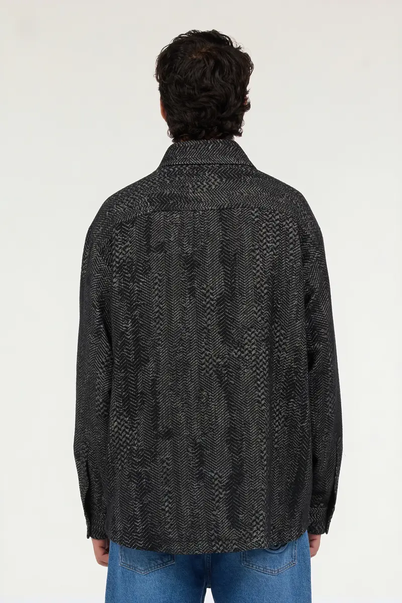 Roberto Cavalli Cotton and Wool Zip Overshirt | Thumbnail 3 Roberto Cavalli Cotton and Wool Zip Overshirt | Thumbnail 3