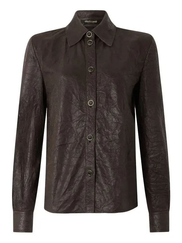 Dark Brown Leather Shirt