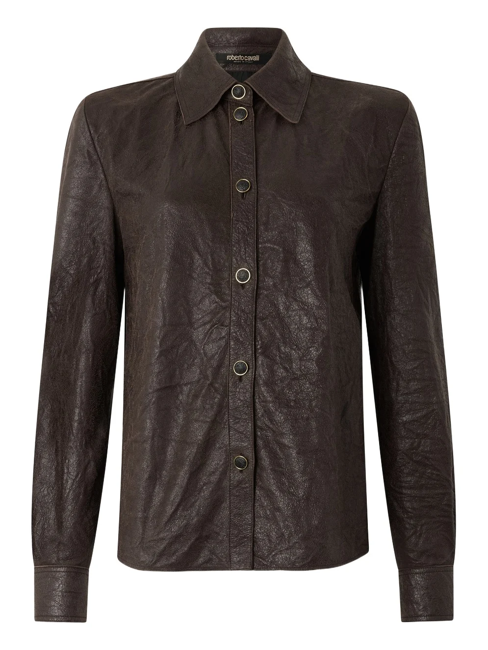 Dark Brown Leather Shirt