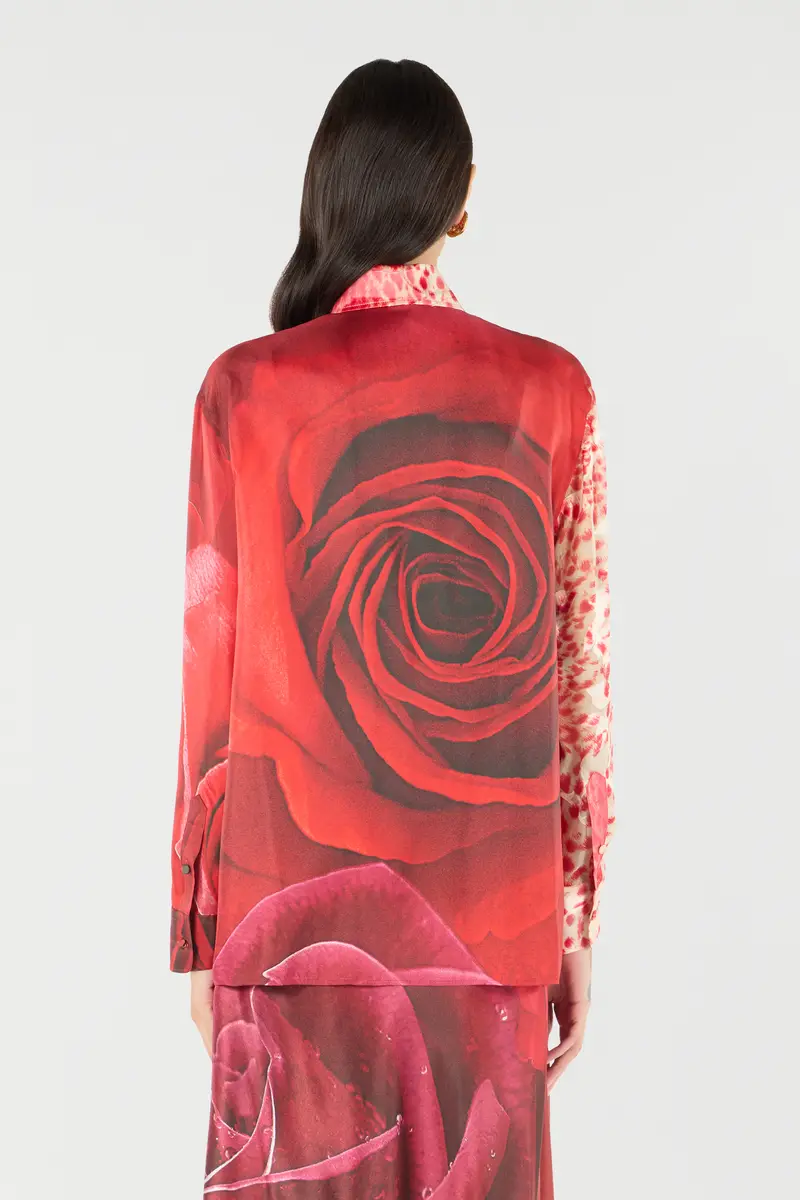 Roberto Cavalli Shirt With Jaguar Skin And Rose Print | Thumbnail 3 Roberto Cavalli Shirt With Jaguar Skin And Rose Print | Thumbnail 3