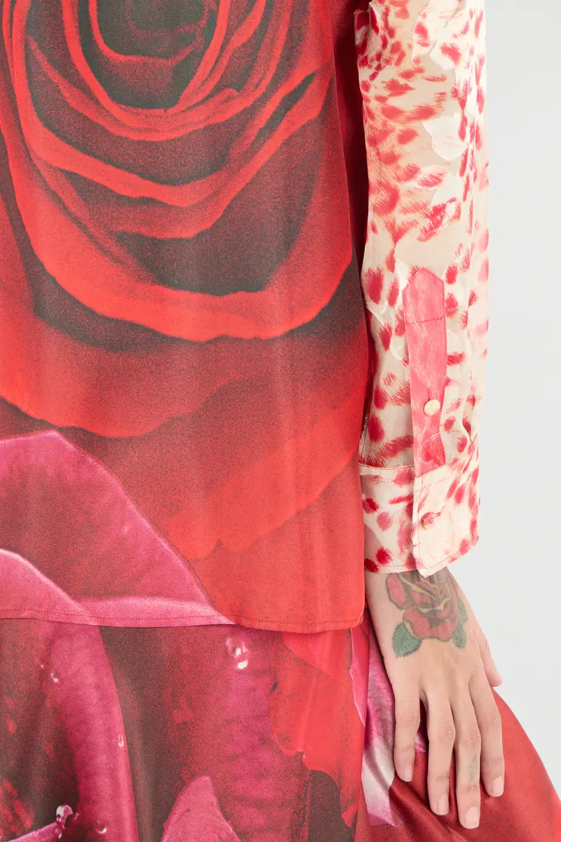 Roberto Cavalli Shirt With Jaguar Skin And Rose Print | Thumbnail 6 Roberto Cavalli Shirt With Jaguar Skin And Rose Print | Thumbnail 6