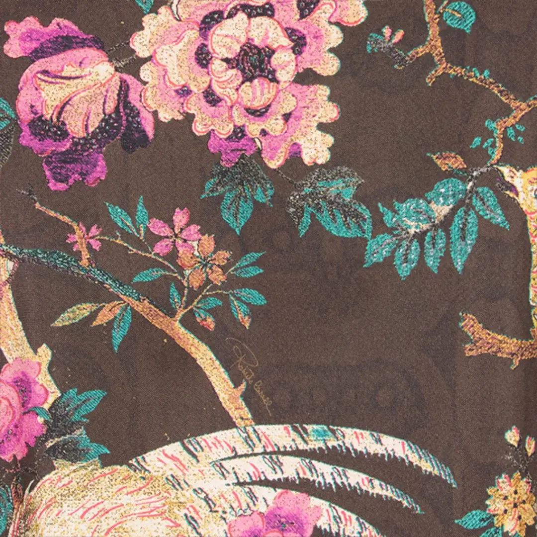 Roberto Cavalli Silk Shirt With Oriental Bird Print | Thumbnail 4 Roberto Cavalli Silk Shirt With Oriental Bird Print | Thumbnail 4