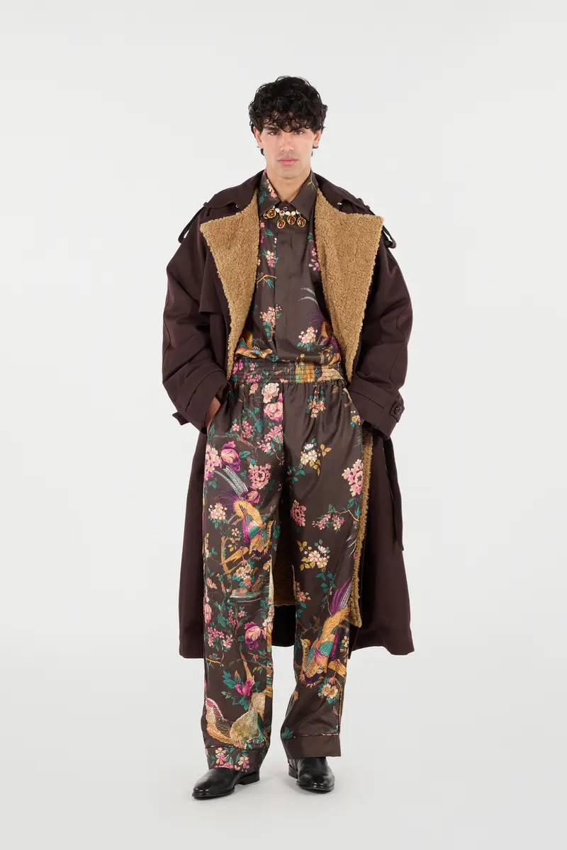 Roberto Cavalli Silk Shirt With Oriental Bird Print | Thumbnail 7 Roberto Cavalli Silk Shirt With Oriental Bird Print | Thumbnail 7