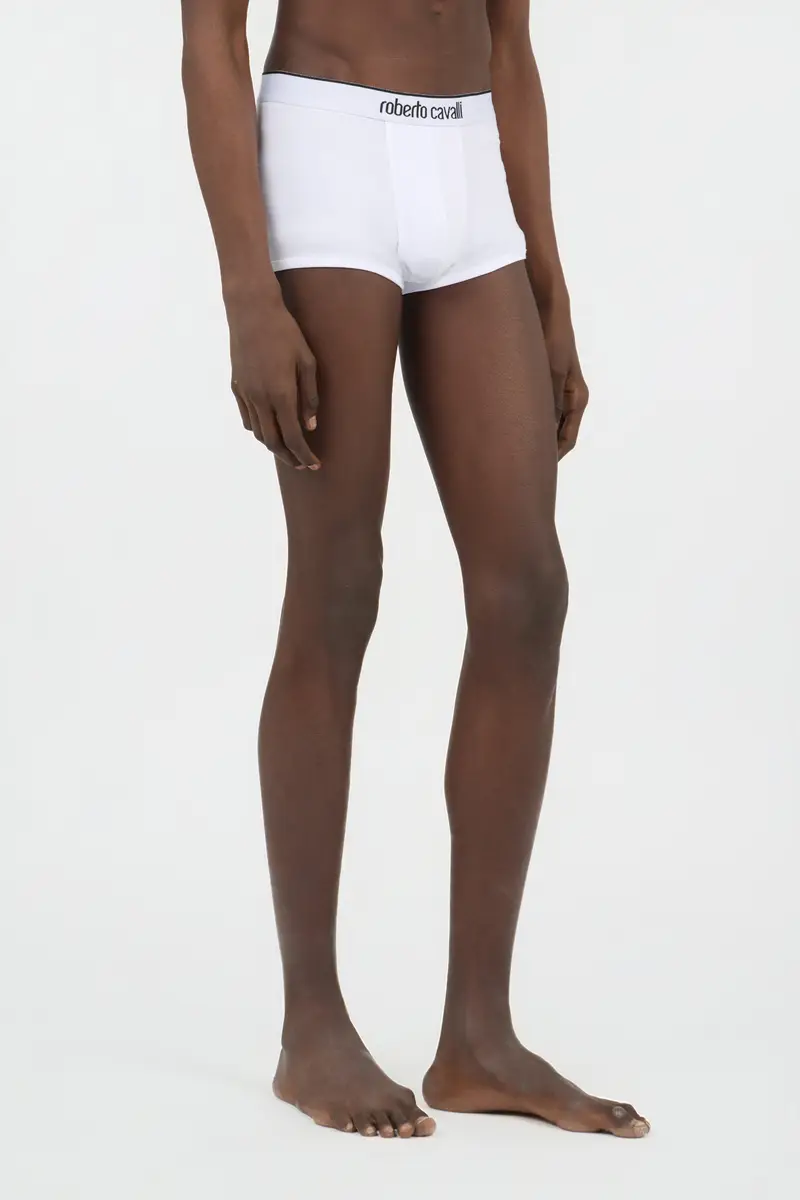 Roberto Cavalli White Cotton Boxers Bi-Pack | Thumbnail 3