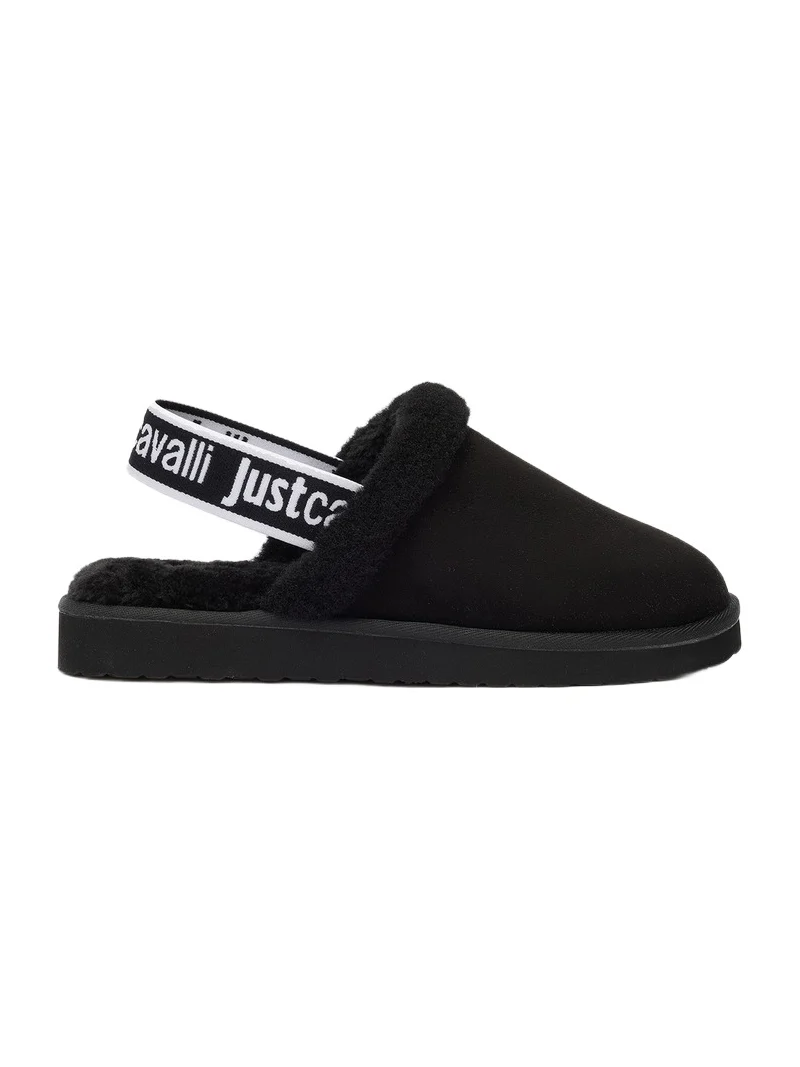 Roberto Cavalli Black Comfy Style Sabot Shoes