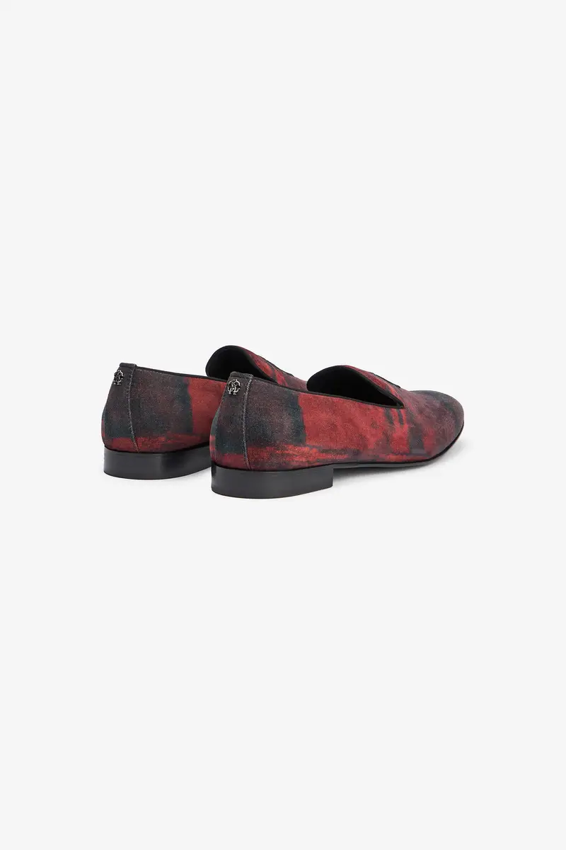 Roberto Cavalli Oriental Red Slipper with Mirror Snake Monogram | Thumbnail 3