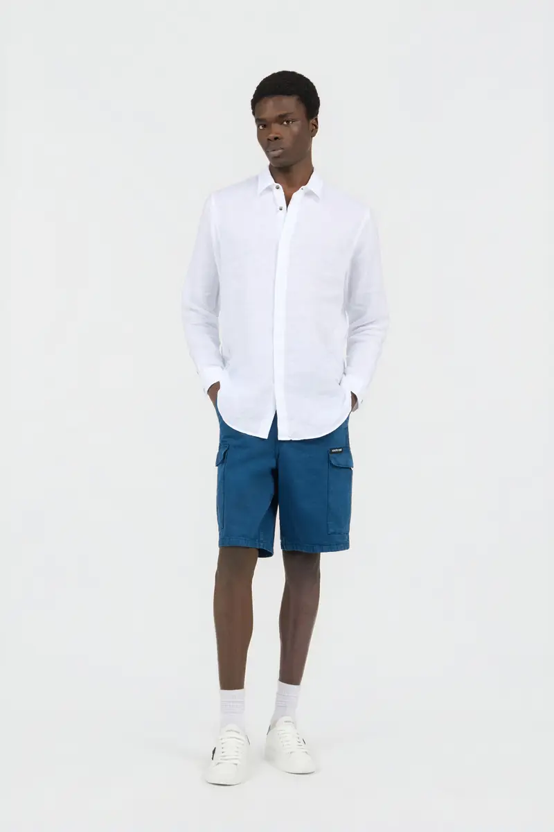 Roberto Cavalli Blue Cargo Bermuda Shorts | Thumbnail 6 Roberto Cavalli Blue Cargo Bermuda Shorts | Thumbnail 6