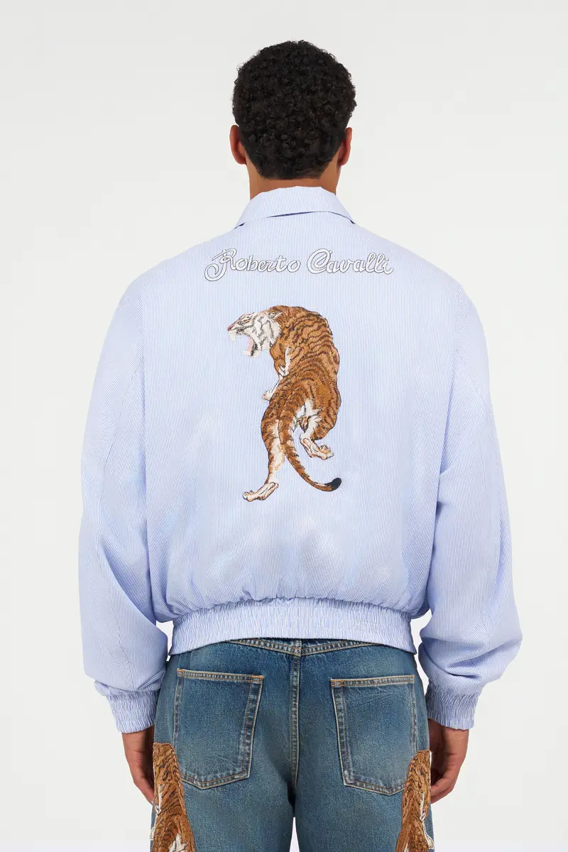 Roberto Cavalli Reversible Bomber Jacket with Baby Jaguar Print | Thumbnail 3