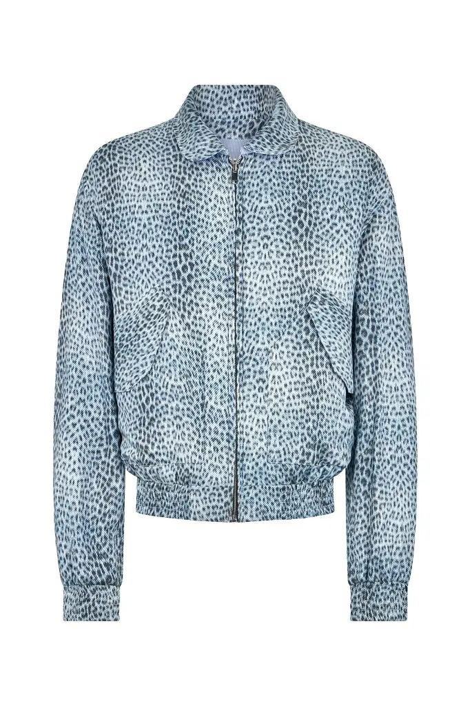 Roberto Cavalli Reversible Bomber Jacket with Baby Jaguar Print | Image 1 Roberto Cavalli Reversible Bomber Jacket with Baby Jaguar Print | Image 1