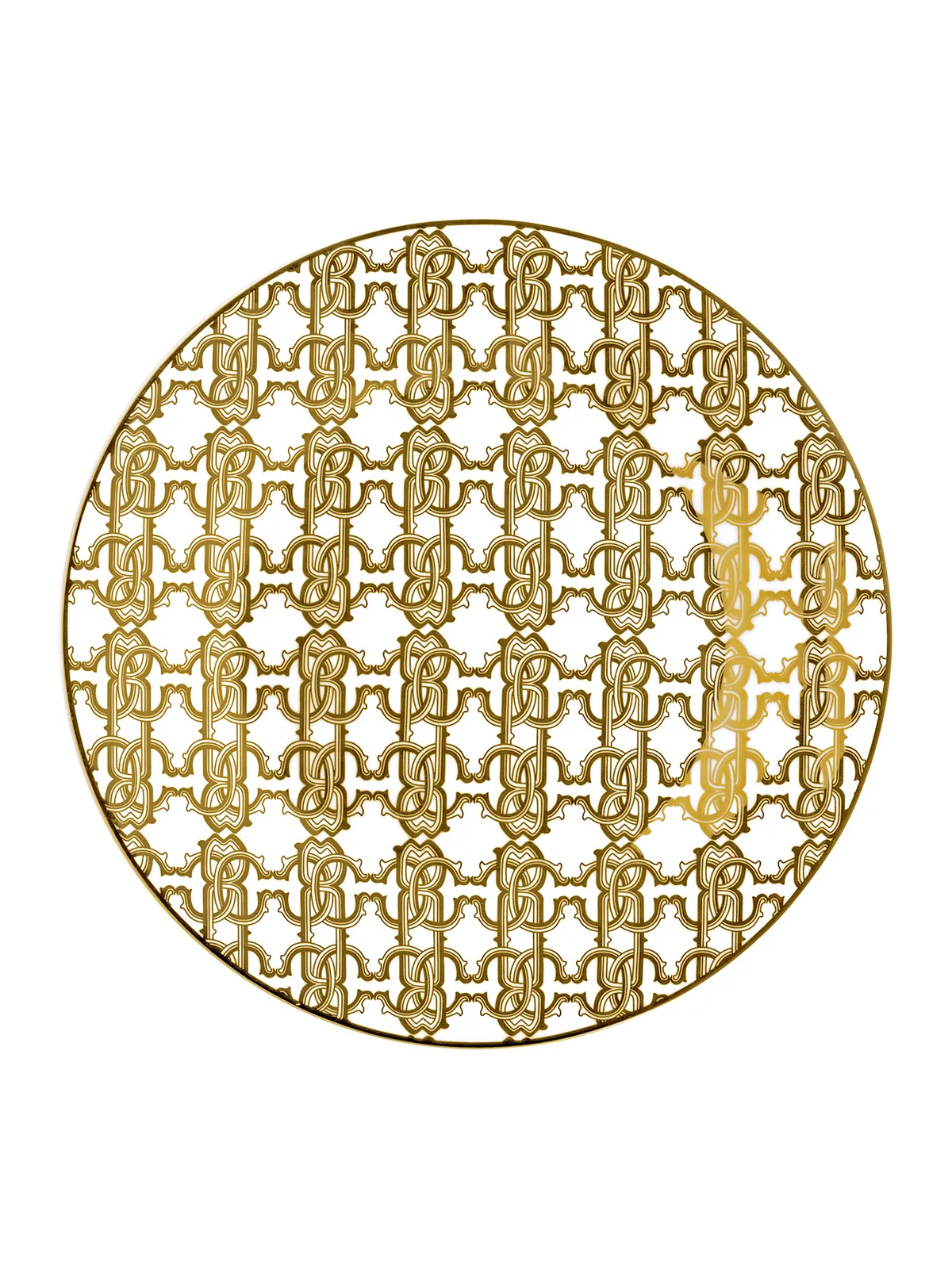 Roberto Cavalli Monogram Gold 2 Fruit Plates
