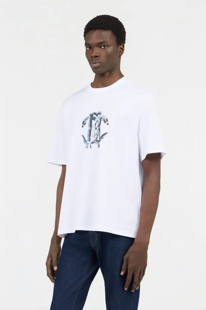 Roberto Cavalli White T-shirt with Logo | Thumbnail 2 Roberto Cavalli White T-shirt with Logo | Thumbnail 2