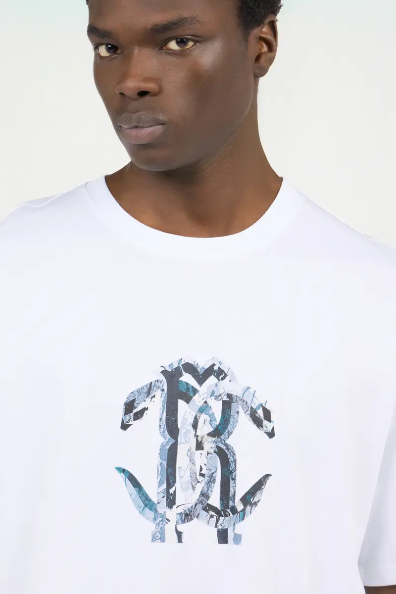 Roberto Cavalli White T-shirt with Logo | Thumbnail 4 Roberto Cavalli White T-shirt with Logo | Thumbnail 4