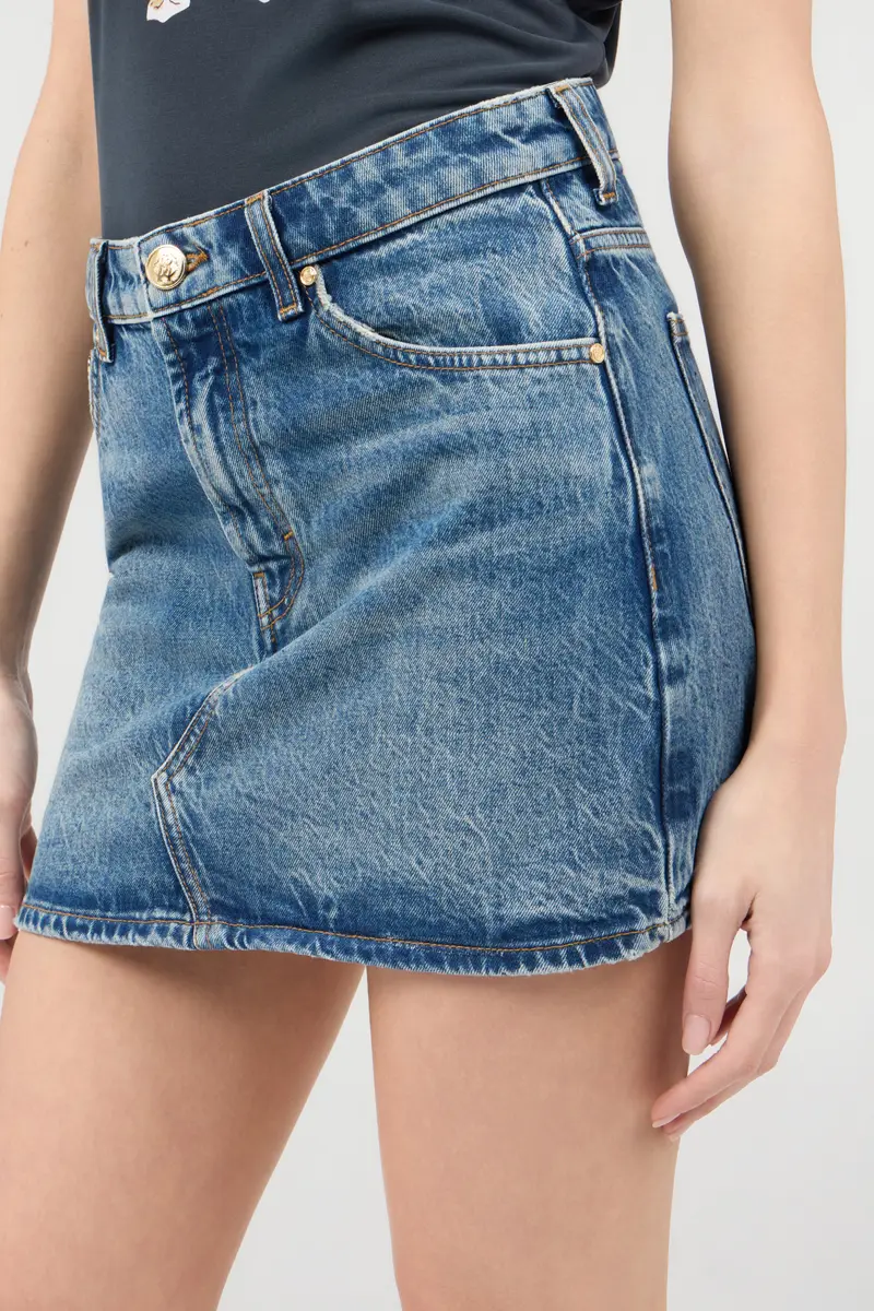 Roberto Cavalli Blue Denim Mini Skirt | Thumbnail 4 Roberto Cavalli Blue Denim Mini Skirt | Thumbnail 4