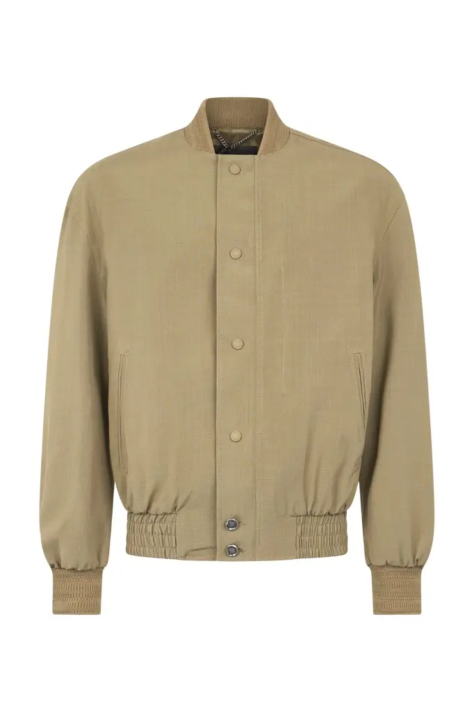 Roberto Cavalli Buttoned Bomber Jacket | Image 1 Roberto Cavalli Buttoned Bomber Jacket | Image 1