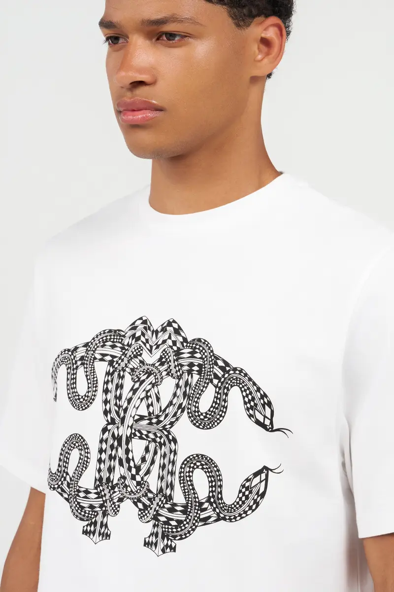 Roberto Cavalli Snake-Print Cotton T-shirt | Thumbnail 5