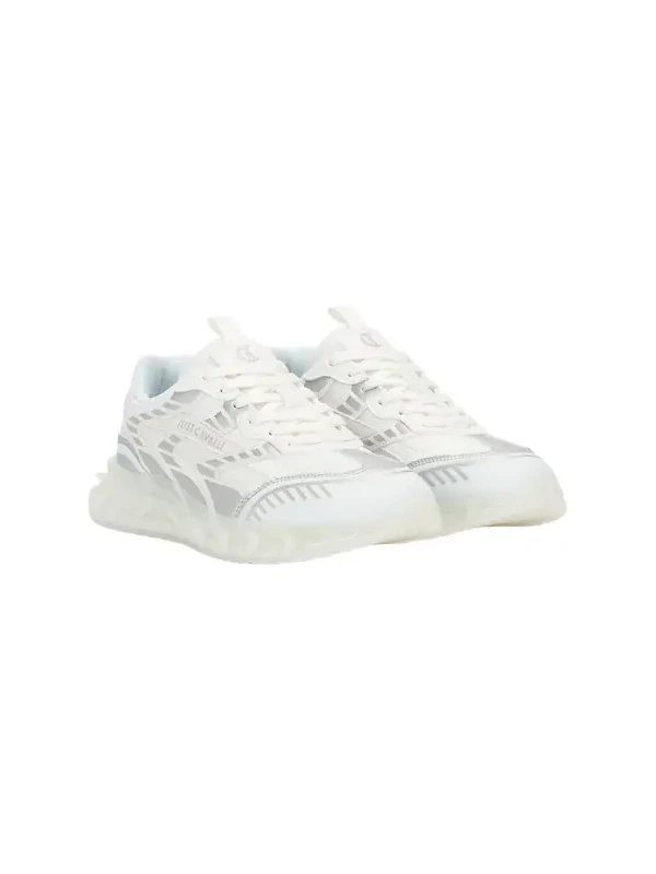 Roberto Cavalli White Chunky Sole Sneakers