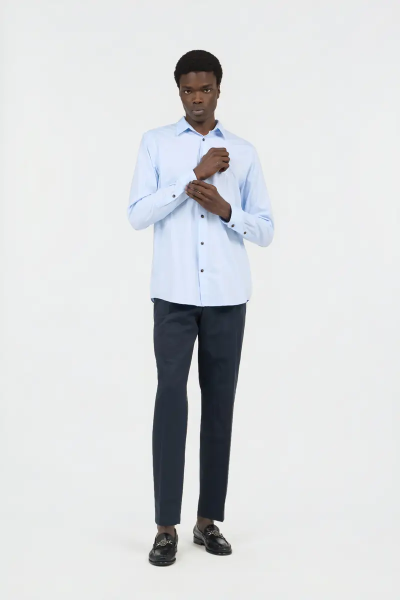 Roberto Cavalli Light Blue Shirt with Monogram RC Embroidery | Thumbnail 6