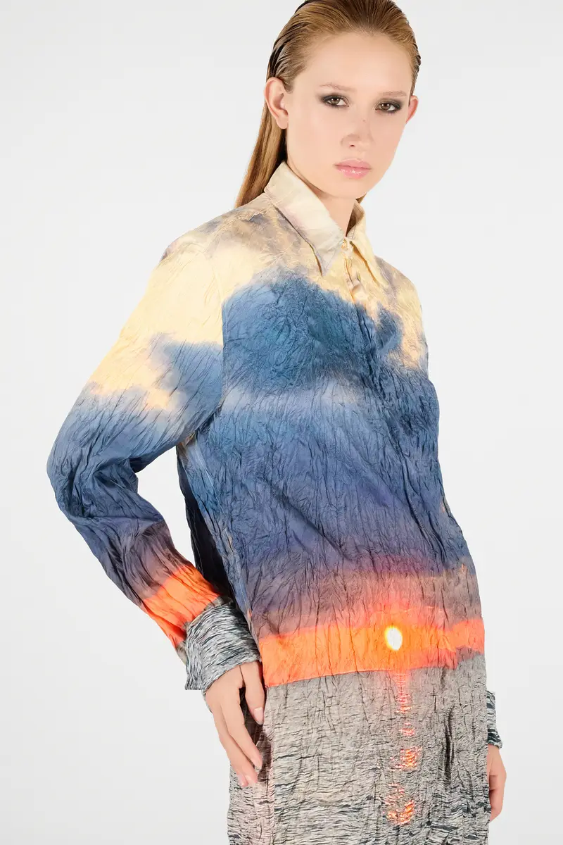 Roberto Cavalli Sunrise Print Dress | Thumbnail 5 Roberto Cavalli Sunrise Print Dress | Thumbnail 5