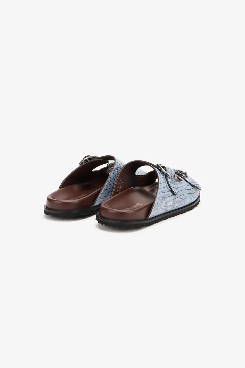 Roberto Cavalli Light Blue Leather Sandal | Thumbnail 3 Roberto Cavalli Light Blue Leather Sandal | Thumbnail 3