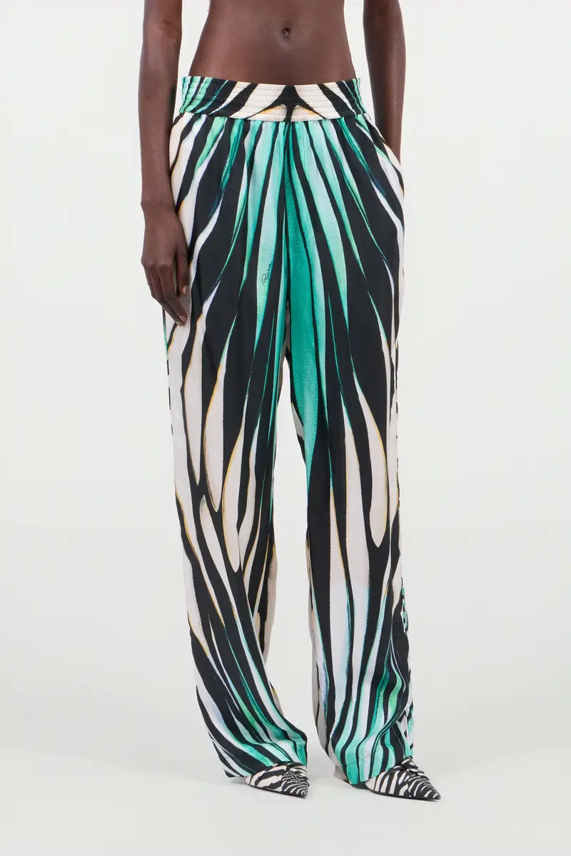Roberto Cavalli Ray of Sea Palazzo Pants | Thumbnail 2