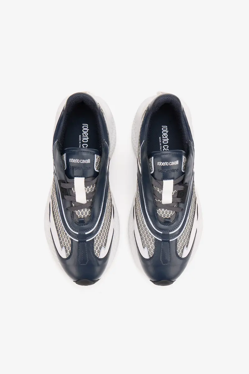 Roberto Cavalli Navy Blue Chunky Sneaker | Thumbnail 4 Roberto Cavalli Navy Blue Chunky Sneaker | Thumbnail 4