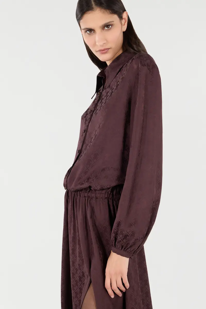 Roberto Cavalli Shirt Dress With Mirror Snake Monogram | Thumbnail 5 Roberto Cavalli Shirt Dress With Mirror Snake Monogram | Thumbnail 5