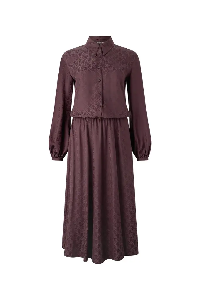 Roberto Cavalli Shirt Dress With Mirror Snake Monogram