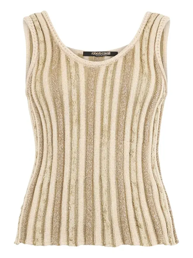 Striped Lurex Knit Top Striped Lurex Knit Top