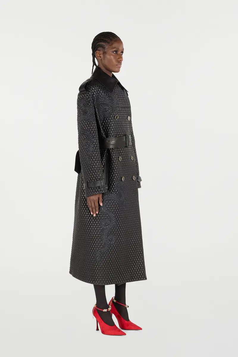 Roberto Cavalli Long Trench Coat With Dragons | Thumbnail 2