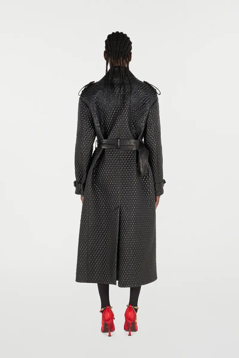 Roberto Cavalli Long Trench Coat With Dragons | Thumbnail 3
