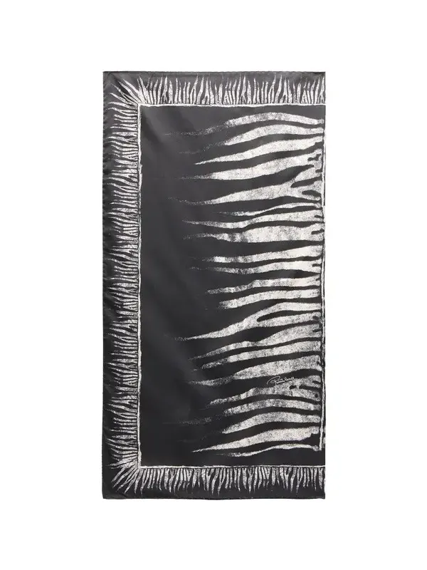 Silk Scarf With Zebra Print Silk Scarf With Zebra Print