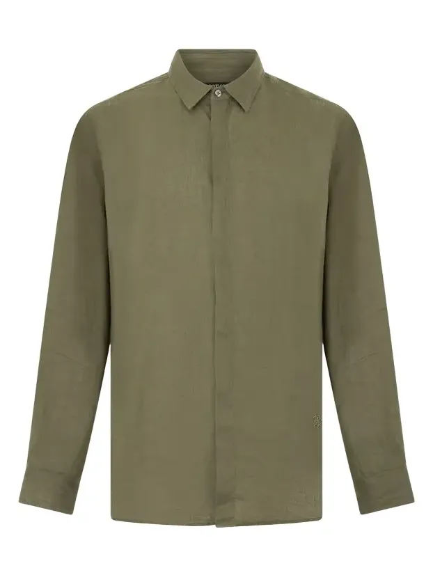 Military Green Linen Shirt Military Green Linen Shirt