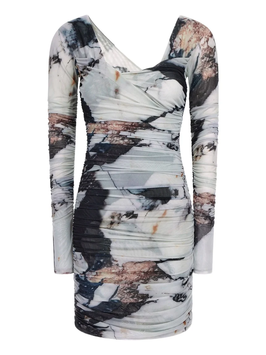 Roberto Cavalli Marble Print Dress