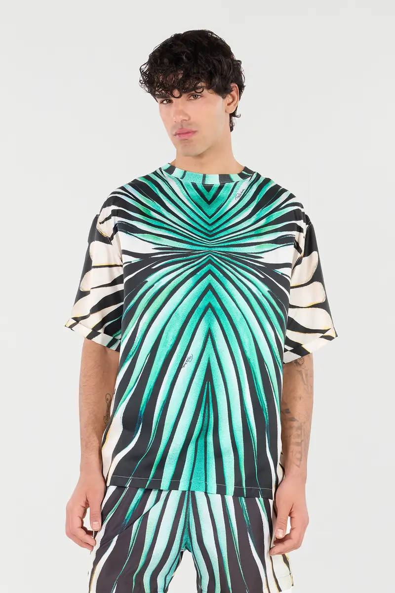 Roberto Cavalli Silk Blend T-Shirt With Ray Of Sea Print | Thumbnail 2