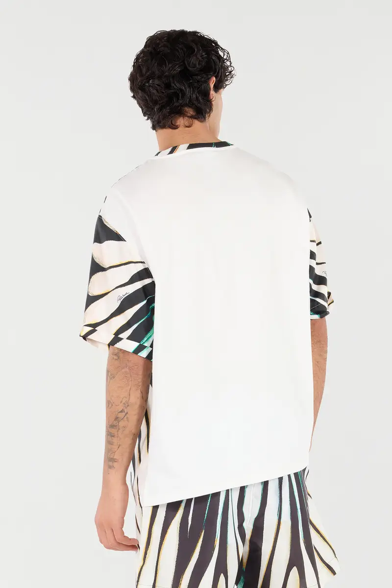 Roberto Cavalli Silk Blend T-Shirt With Ray Of Sea Print | Thumbnail 3