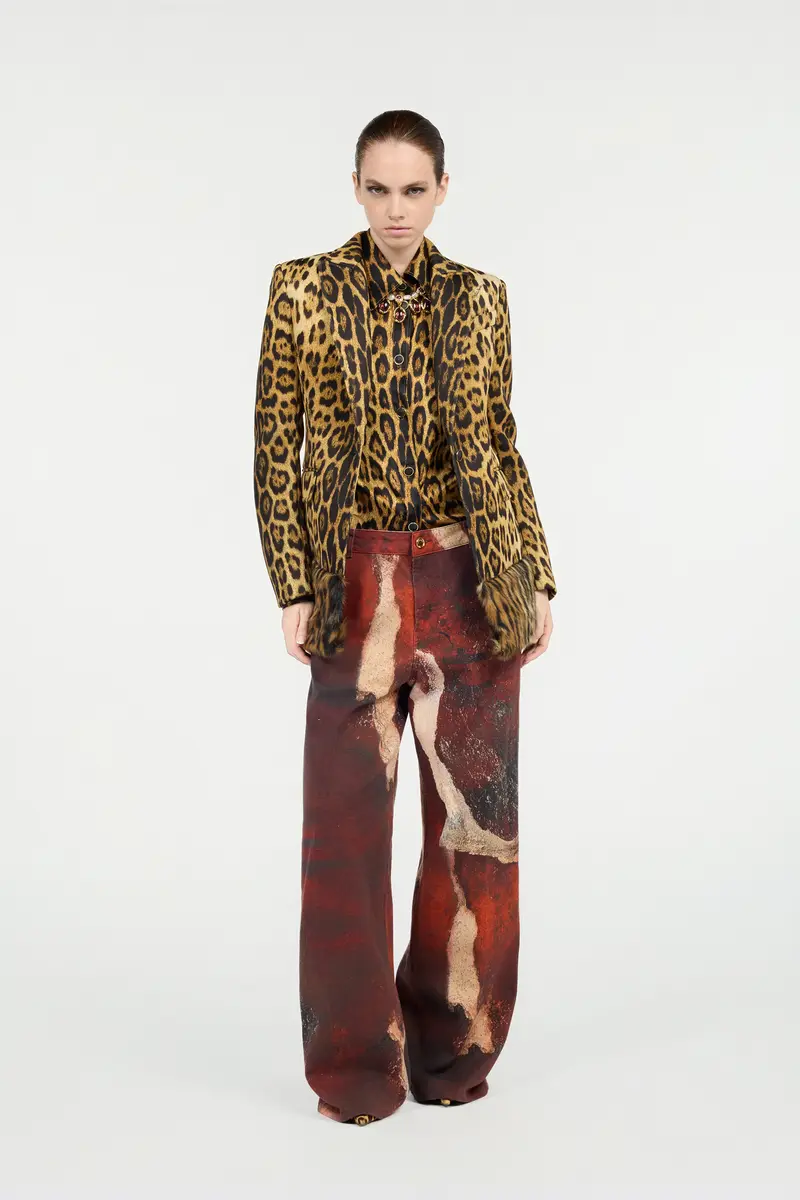 Roberto Cavalli Single-Breasted Blazer With Jaguar Skin Print | Thumbnail 6 Roberto Cavalli Single-Breasted Blazer With Jaguar Skin Print | Thumbnail 6