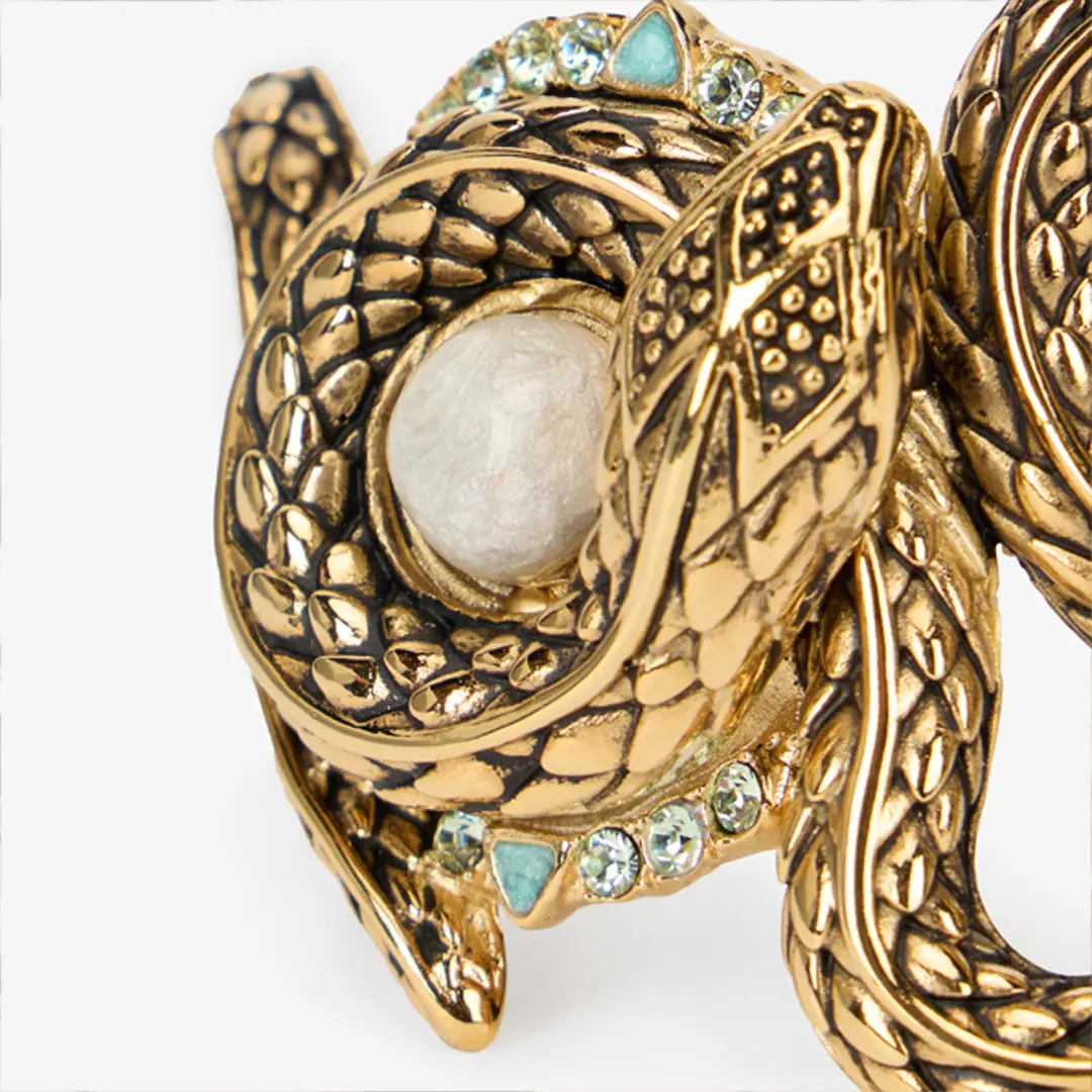 Roberto Cavalli Inlaid Brass Serpent Bracelet | Thumbnail 4 Roberto Cavalli Inlaid Brass Serpent Bracelet | Thumbnail 4