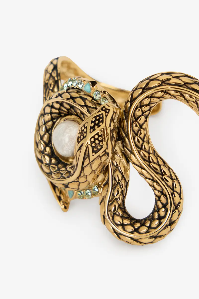Roberto Cavalli Inlaid Brass Serpent Bracelet | Thumbnail 5 Roberto Cavalli Inlaid Brass Serpent Bracelet | Thumbnail 5