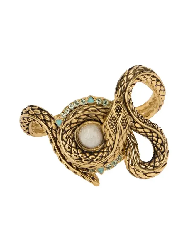 Inlaid Brass Serpent Bracelet