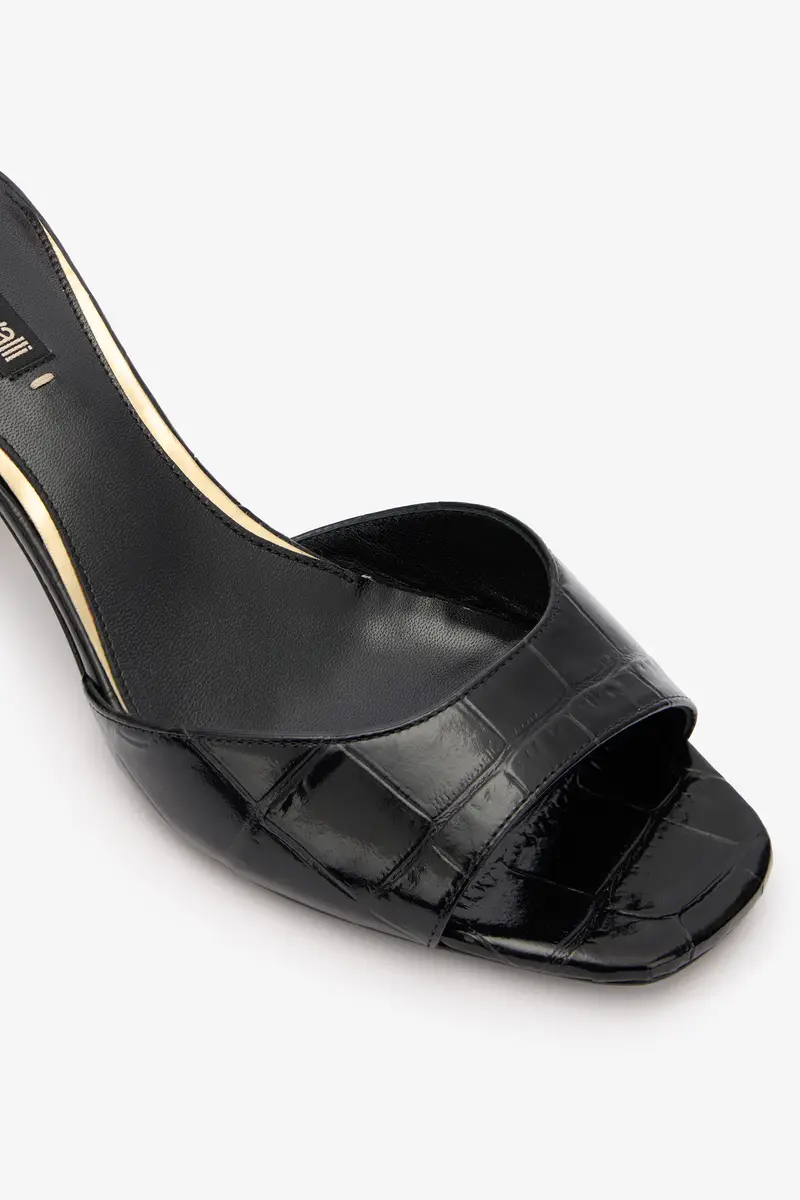 Roberto Cavalli Mules With Thick Golden Heel | Thumbnail 5