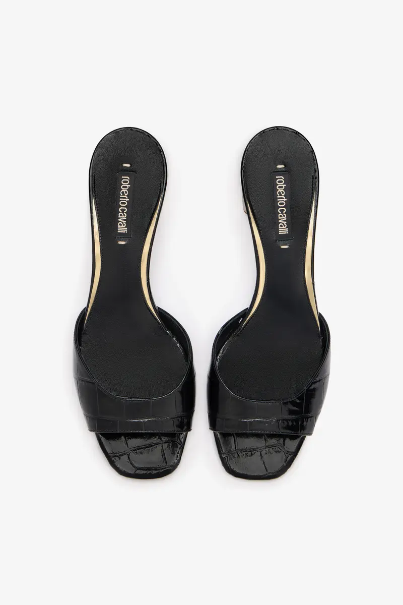 Roberto Cavalli Mules With Thick Golden Heel | Thumbnail 6