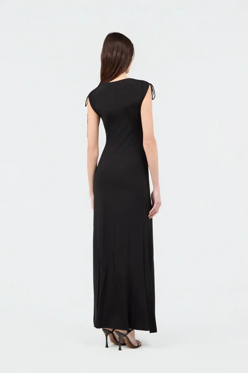 Roberto Cavalli Black Maxi Dress with Mirror Snake Detail | Thumbnail 3 Roberto Cavalli Black Maxi Dress with Mirror Snake Detail | Thumbnail 3
